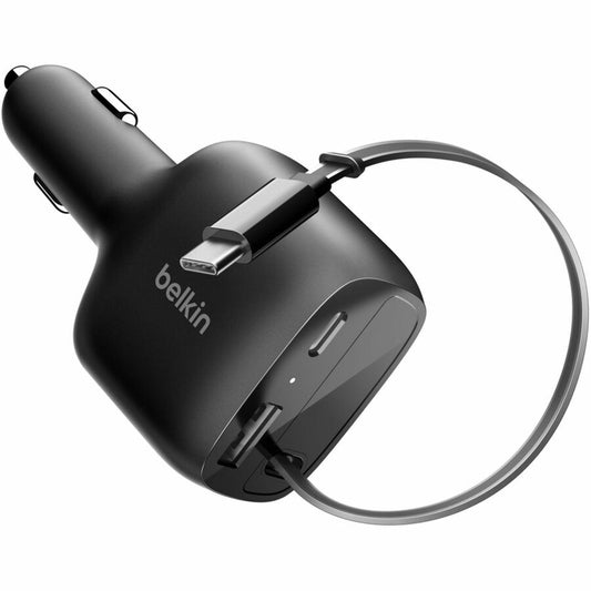 Belkin BoostCharge Retractable Car Charger 75W - CCC001fqBK