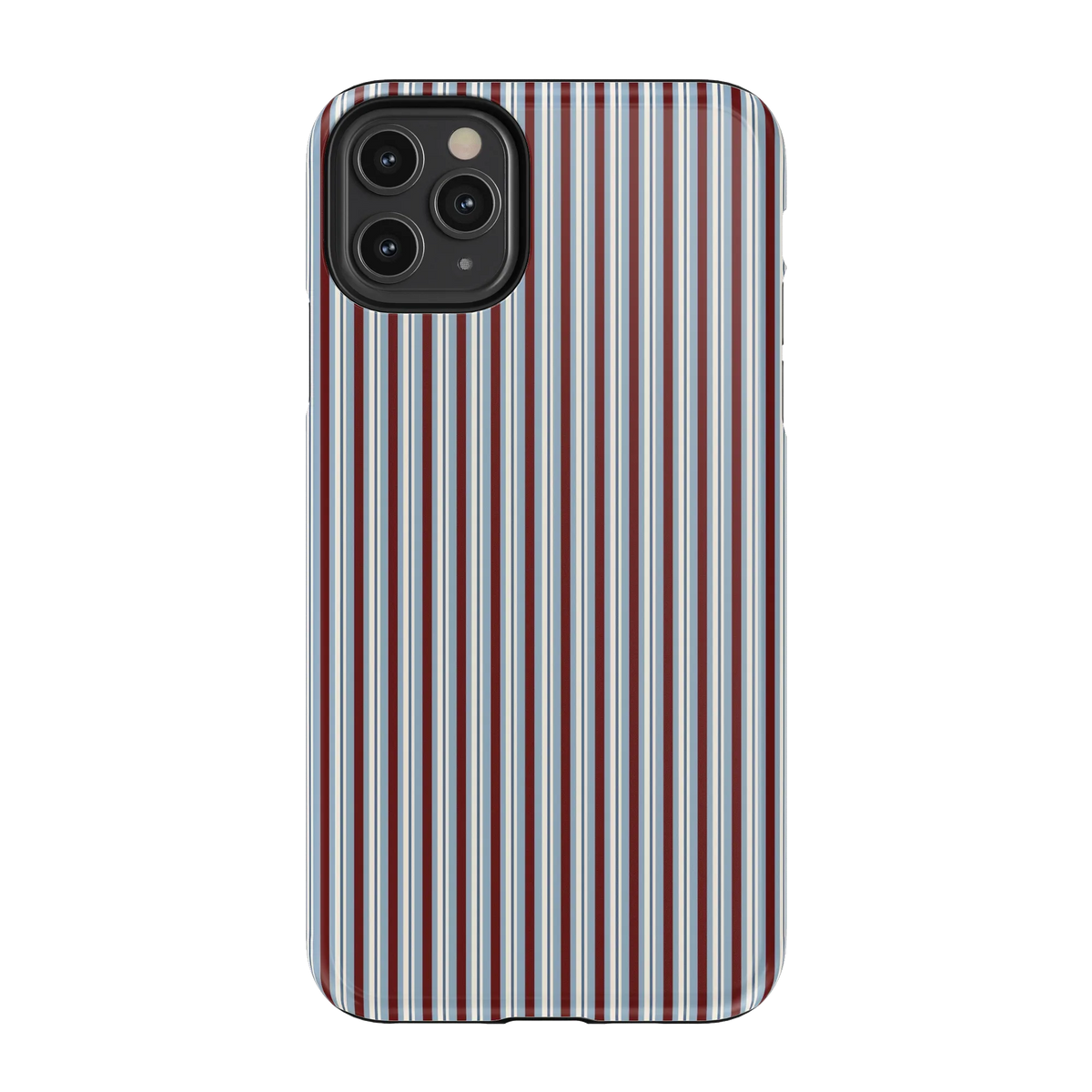 Bistro Stripes | Blue & Maroon Case