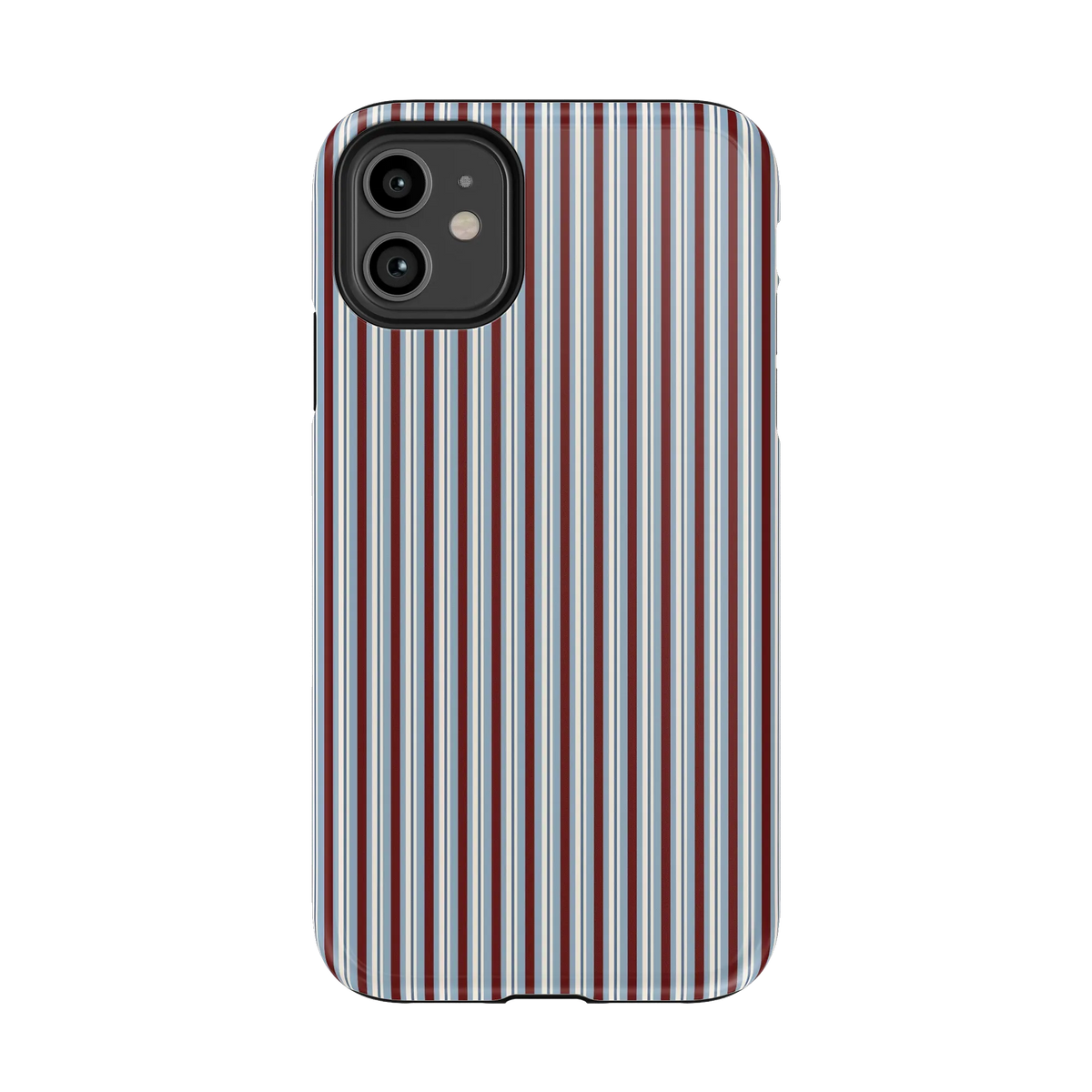 Bistro Stripes | Blue & Maroon Case