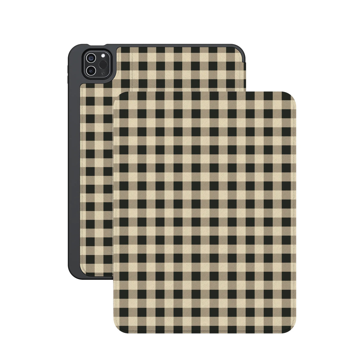 Cedar Lane | Black & Cream Gingham iPad Case