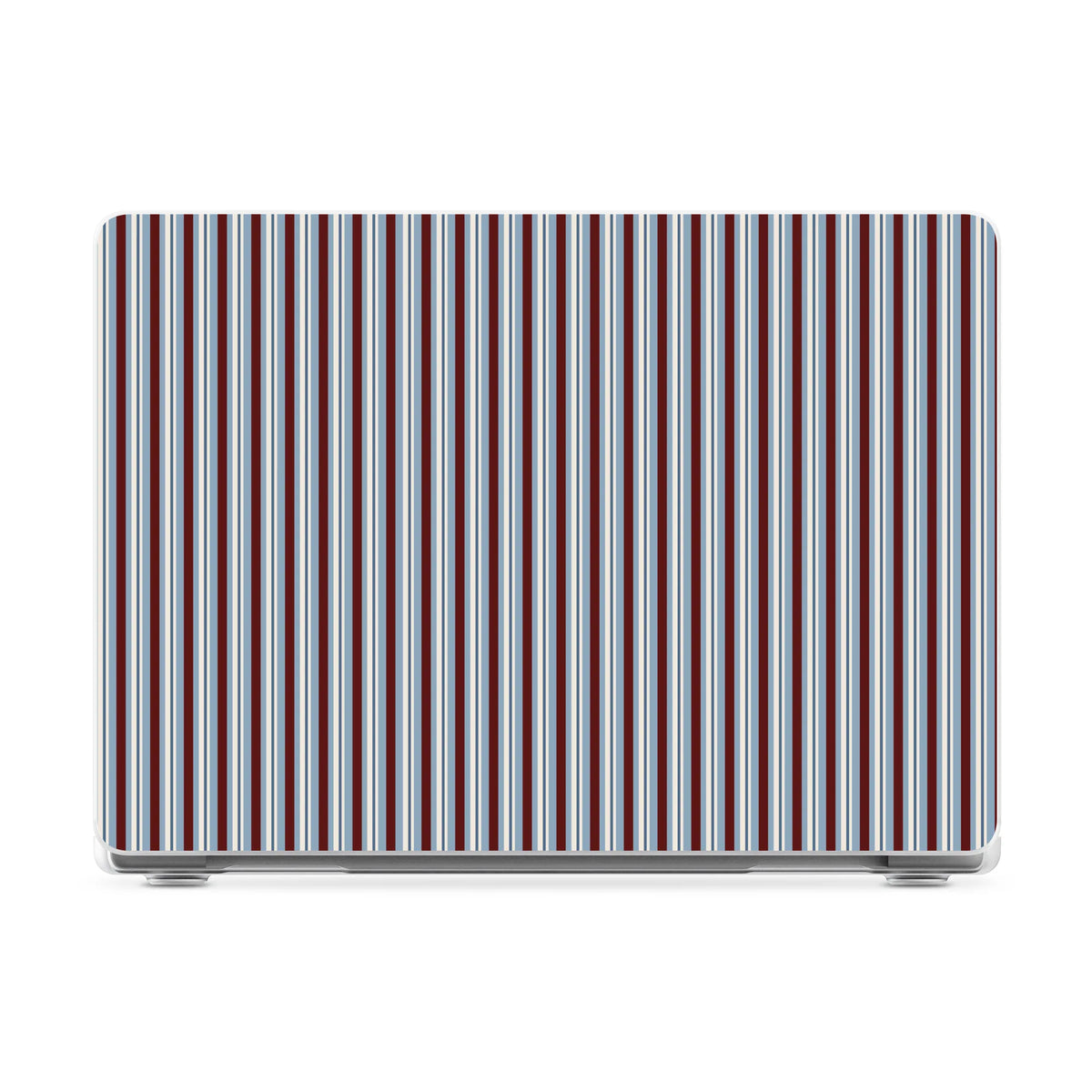 Bistro Stripes | Blue & Maroon Laptop Shell