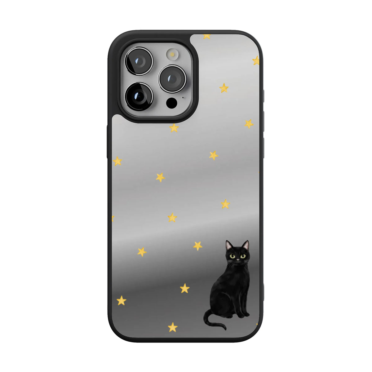 Black Meow-gic | Mirrored Cat Case