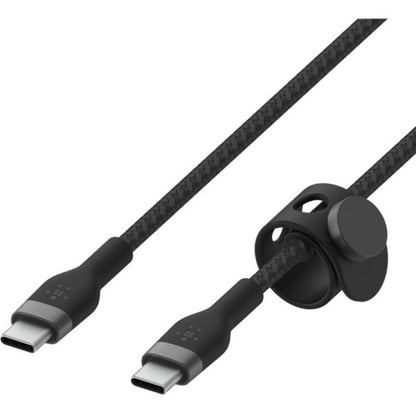 Belkin 60W USB-C to USB-C Cable - 480 Mbps - Silicone, Braided - M/M - 3m/9.9ft - Black - CAB011BT3MBK