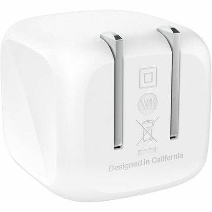 Belkin 45W Portable USB-C Wall Charger - 1xUSB-C (45W) - Fast Charge - Power Adapter - White - WCA013dqWH
