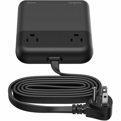 Belkin 2-Outlet Charging Station w/ 1x USB-A & 3x USB-C Ports 140W - 5ft/1.5m Cord - Straight Plug - Black - SRZ003tt5