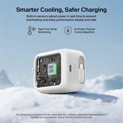 Belkin UltraCharge Retractable GaN Wall Charger 45W, White - WCH023dqWH