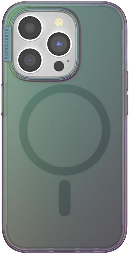 PopSockets iPhone 15 Pro Phone Case with MagSafe- Nightshade | Magnetic, Wireless Charging, Camera & Drop Protection, Green, Teal, Turquoise, iPad, Removable, Popper