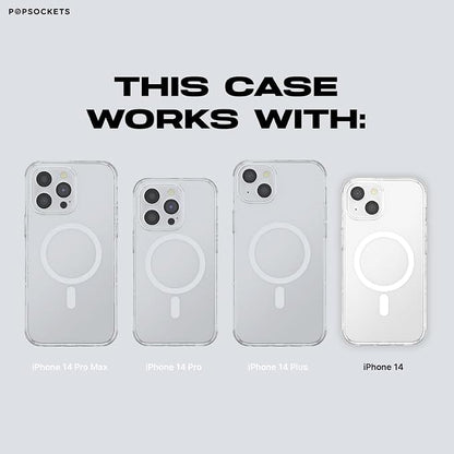 PopSockets iPhone 14 Phone Case with MagSafe- Spooky Book Club | Magnetic, Wireless Charging, Camera & Drop Protection, Witchy, Halloween, Horror