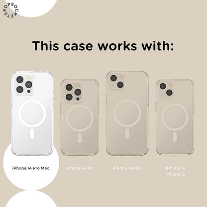 PopSockets iPhone 14 Pro Max Phone Case w/MagSafe- Sweet Heart Blue | Magnetic, Wireless Charging, Camera & Drop Protection, Blue, Phone, Women