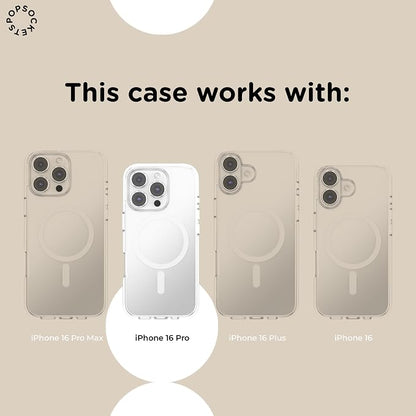 PopSockets iPhone 16 Pro Phone Case with MagSafe- Heart Queen | Magnetic, Wireless Charging, Camera & Drop Protection, Heart, Valentines, Red, Textured