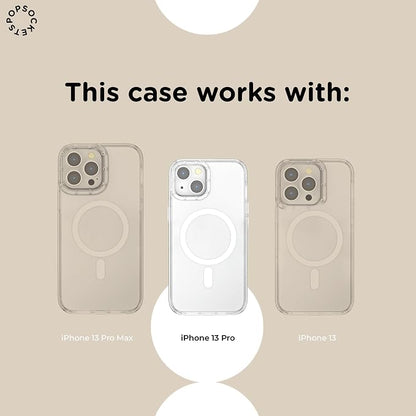 PopSockets iPhone 13 Pro Phone Case with MagSafe, Wireless Charging Compatible, Bookish - Spooky Book Club