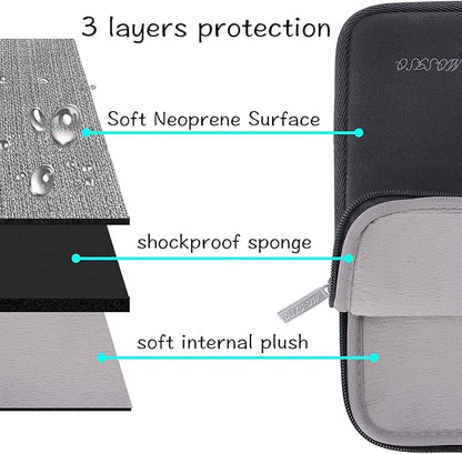 MOSISO Laptop Case 13.3 inch, 13-13.3 inch Laptop Sleeve Bag Compatible with MacBook Air/Pro 13 / Pro 14, HP Dell ASUS Lenovo Notebook, Neoprene Computer Sleeve Bag with Small Case, Space Gray