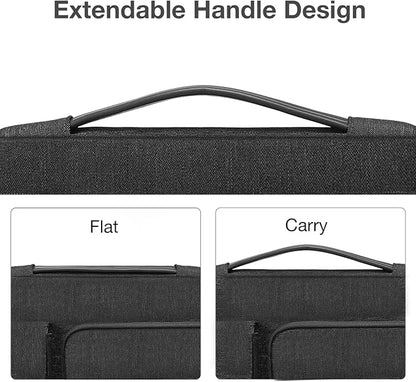 MOSISO 360 Protective Laptop Case 15 inch, Laptop Sleeve Compatible with MacBook Air 15 M4 A3241 M3 A3114 M2 A2941 2025-2023, Dell XPS 15, Side Open Bag with 2 Raised&1 Flapover Pockets, Slate Gray