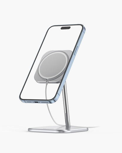 Lamicall Adjustable Aluminum Phone Stand for MagSafe Charger for Magsafe Accessories [Not fits iPhone 14-13-12][MagSafe Charger Not Included]