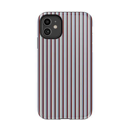 Bistro Stripes | Blue & Maroon Case