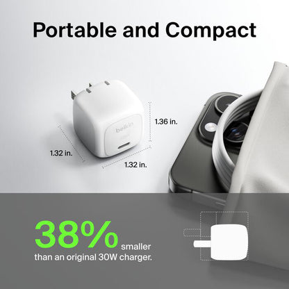 Belkin Compact USB-C Charger 30W - White