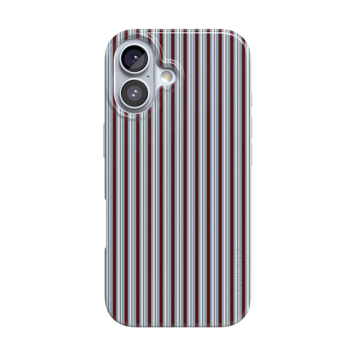 Bistro Stripes | Blue & Maroon Case