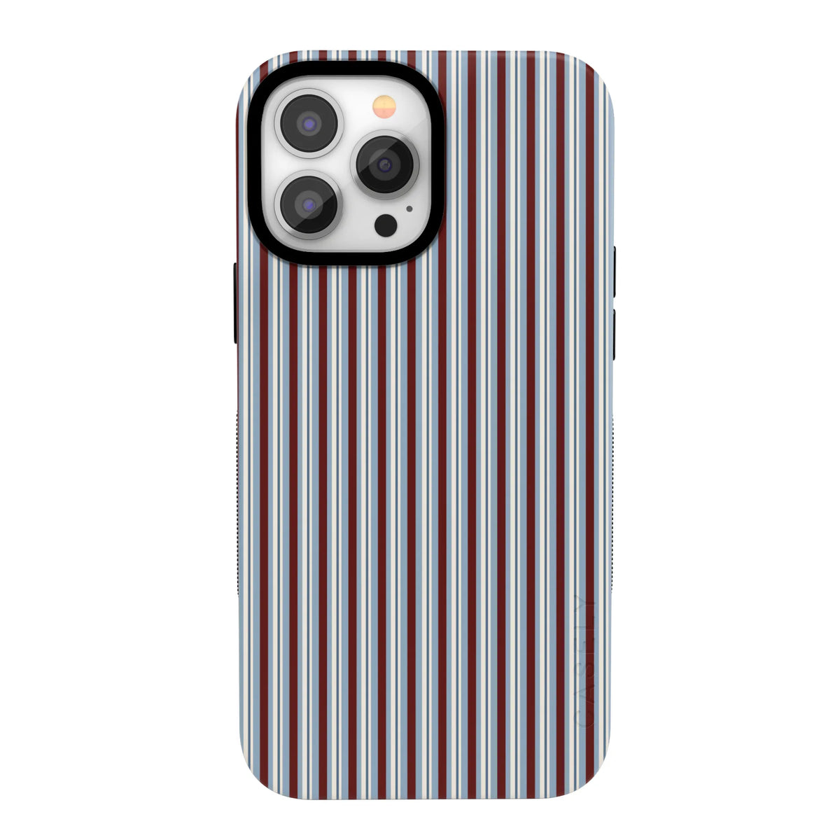 Bistro Stripes | Blue & Maroon Case