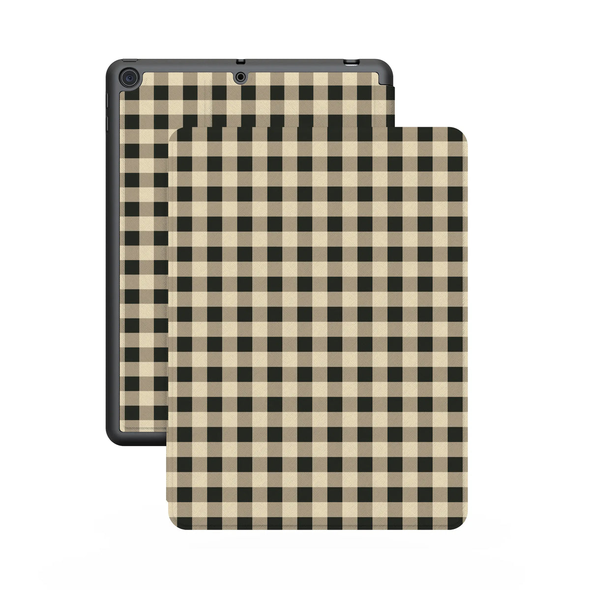 Cedar Lane | Black & Cream Gingham iPad Case