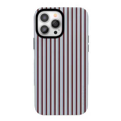 Bistro Stripes | Blue & Maroon Case