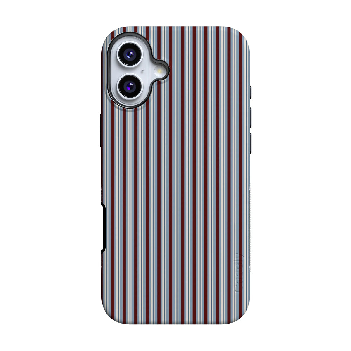 Bistro Stripes | Blue & Maroon Case
