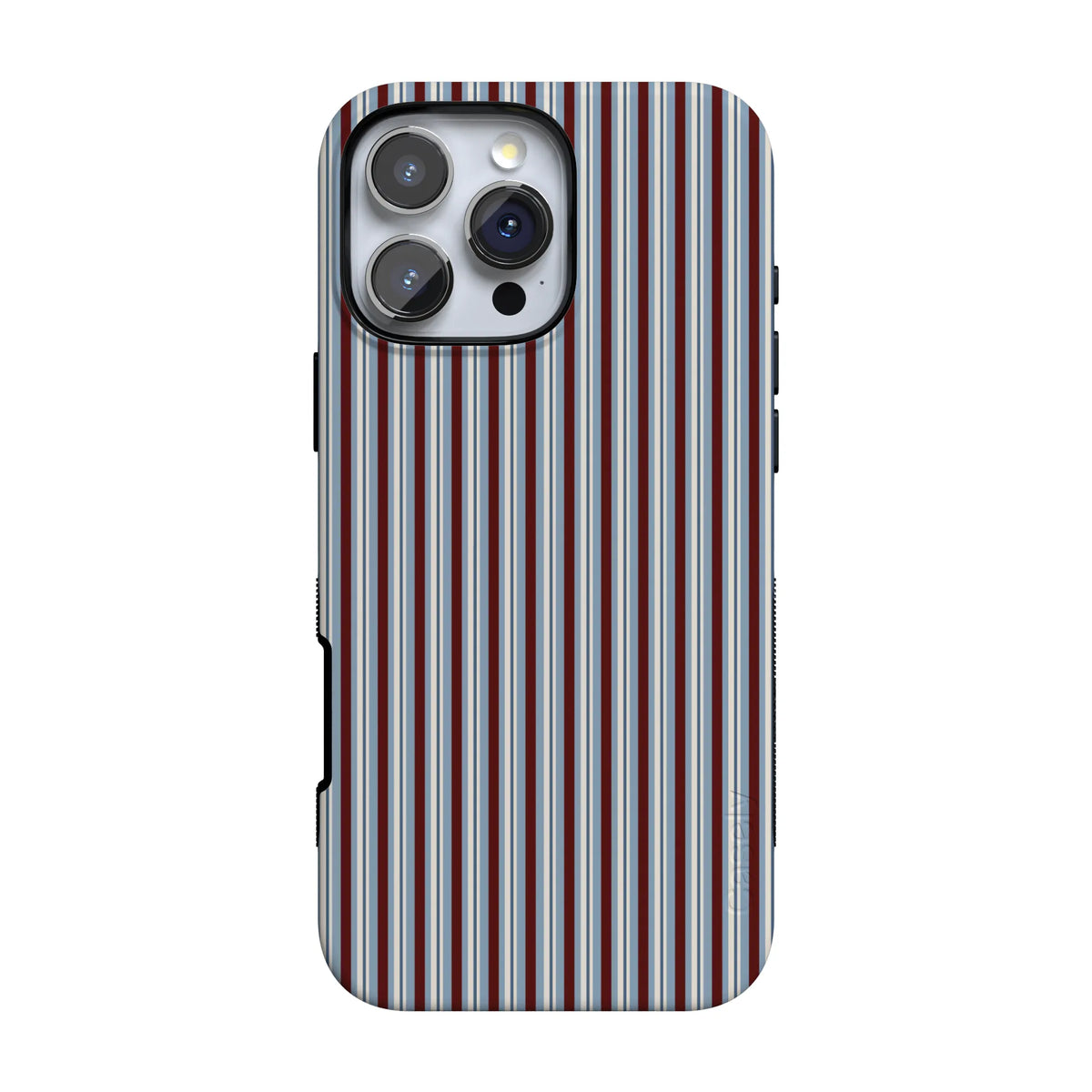 Bistro Stripes | Blue & Maroon Case